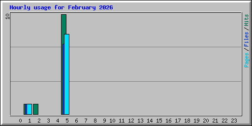 Hourly usage for February 2026